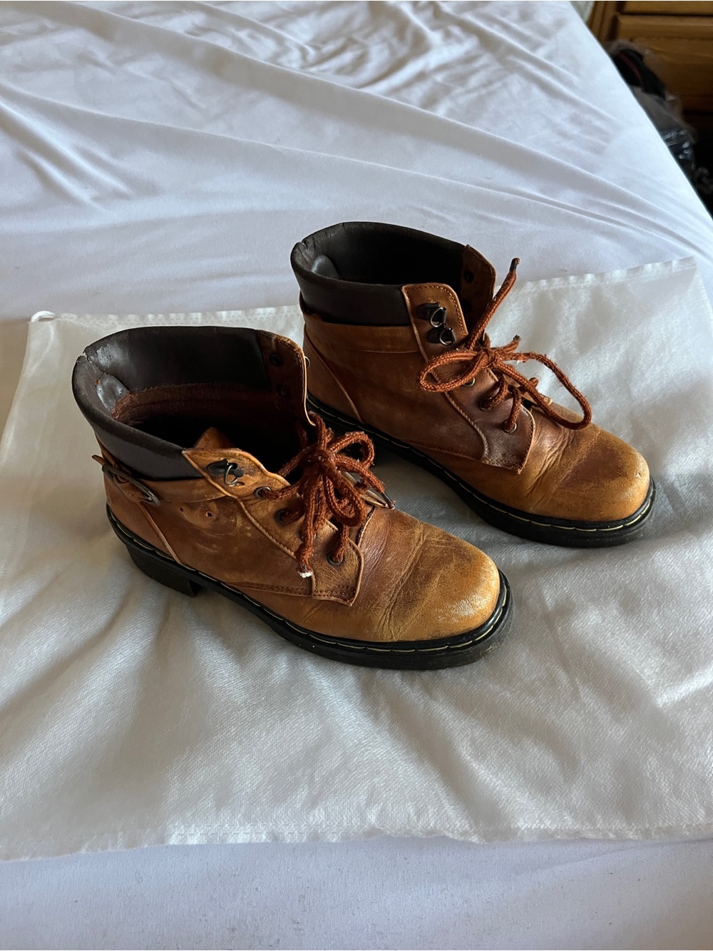 Boots Brown Leather Lace-Up Ankle Booties